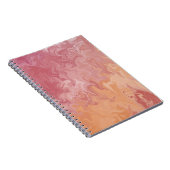 Orange Flüssig-Marmor-Abstraktes Muster Notizblock (Rechte Seite)