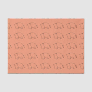 orange FlusspferdSeidenpapier Seidenpapier