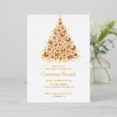 Orange Flying Butterfly Weihnachtsbaum Folieneinladung (Stehend vorne)