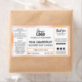 Orange Foil Pink Grapefruit Scented Soy Candle Lab (Insitu)