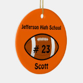 Orange Football number Ornament (Rechts)