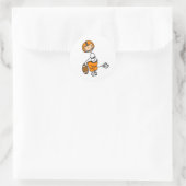 Orange Football Player Sticker (Tasche)