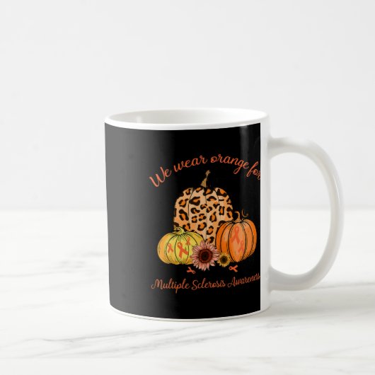 Orange for Multiple Sklerose Awareness Pumpkin Gi Kaffeetasse (Rechts)