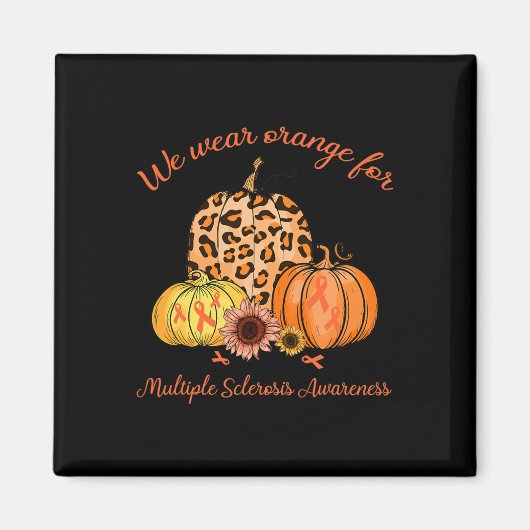 Orange for Multiple Sklerose Awareness Pumpkin Gi Magnet (Vorne)