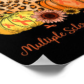 Orange for Multiple Sklerose Awareness Pumpkin Gi Poster (Ecke)