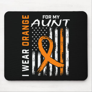Orange for my Tante Leukemia Awareness American Fl Mousepad