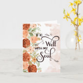 Orange foral It is well Card Karte (Gelbe Blume)