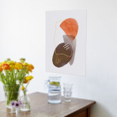 Orange Formen HandGezeichnet Wasserfarbe Abstrakt Foliendrucke (Ablage(Küche))