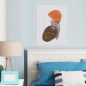 Orange Formen HandGezeichnet Wasserfarbe Abstrakt Foliendrucke (In Situ (Schlafzimmer))