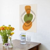 Orange Formen HandGezeichnet Wasserfarben Moderne  Foliendrucke (Ablage(Küche))