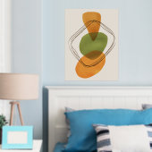 Orange Formen HandGezeichnet Wasserfarben Moderne  Foliendrucke (In Situ (Schlafzimmer))