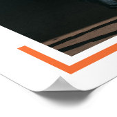 Orange Foto Moderner Abschluss Poster (Ecke)