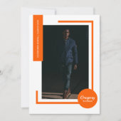 Orange Foto Modernes Foto Abschluss laden ein (Vorderseite)