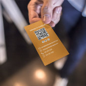 Orange Foto QR Code Verbinde dich mit mir Geschäft Visitenkarte