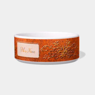 Orange Foto und Name Earthen Extravagant Potterie Napf