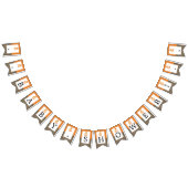 Orange Fox Burlap Baby Dusche Wimpelkette (Alle)