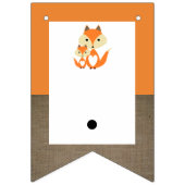 Orange Fox Burlap Baby Dusche Wimpelkette (Zweite Fahne)