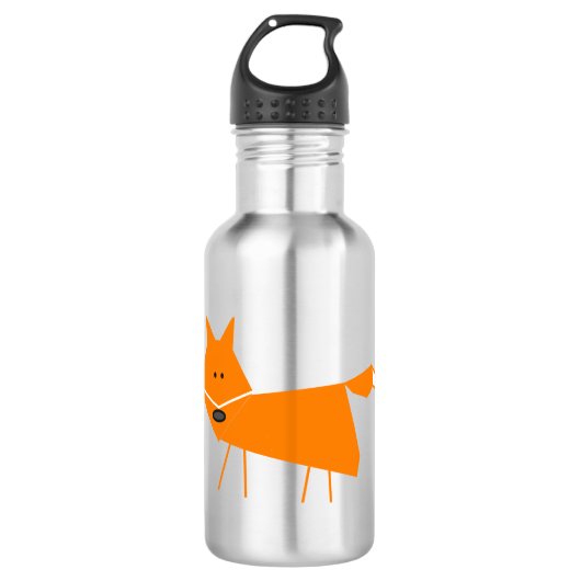 Orange Fox Edelstahlflasche (Vorderseite)