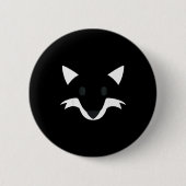 Orange Fox Face Halloween Apparel Matching Group F Button (Vorderseite)