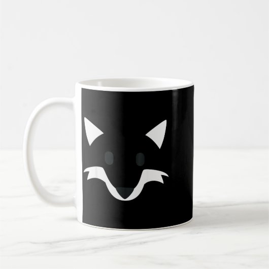 Orange Fox Face Halloween Apparel Matching Group F Kaffeetasse (Links)