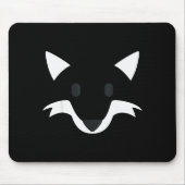 Orange Fox Face Halloween Apparel Matching Group F Mousepad (Vorne)
