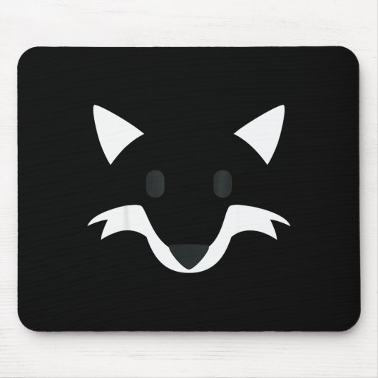 Orange Fox Face Halloween Apparel Matching Group F Mousepad (Vorne)