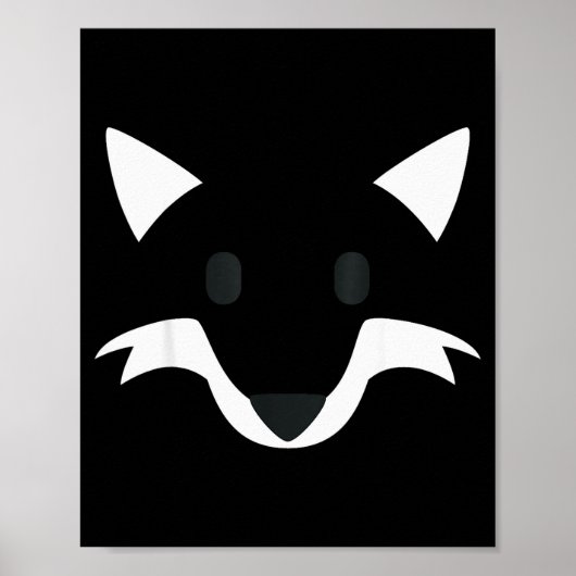 Orange Fox Face Halloween Apparel Matching Group F Poster (Vorne)