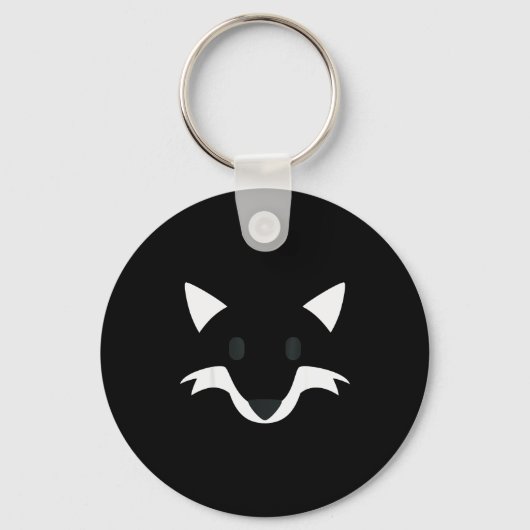 Orange Fox Face Halloween Apparel Matching Group F Schlüsselanhänger (Vorderseite)