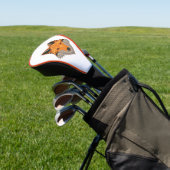 Orange Fox Head Golf Headcover (In SItu)