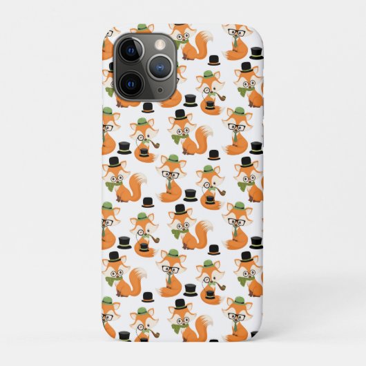 Orange Fox Herbst Bäume Wald Hipster Gläser Fox Case-Mate iPhone Hülle (Rückseite)