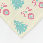 Orange Fox in Roter Weihnachtsmannmütze Frohe Weih Fleecedecke (Ecke)