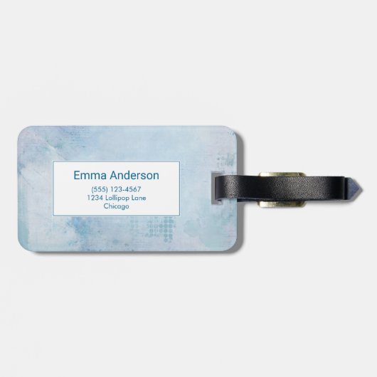 Orange Fox in Roter Weihnachtsmannmütze Frohe Weih Gepäckanhänger (Rückseite horizontal)