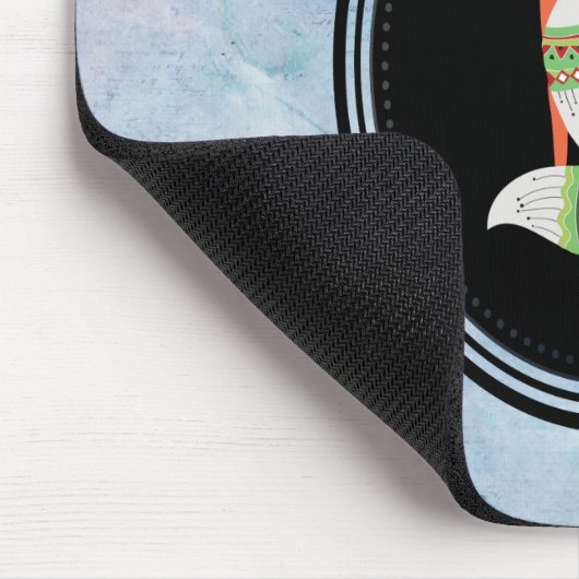 Orange Fox in Roter Weihnachtsmannmütze Frohe Weih Mousepad (Ecke)