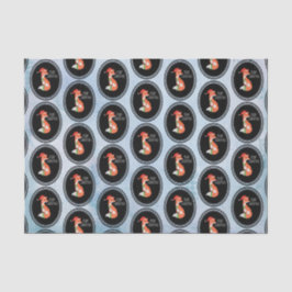 Orange Fox in Roter Weihnachtsmannmütze Frohe Weih Seidenpapier