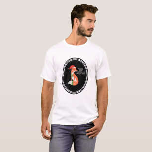 Orange Fox in Roter Weihnachtsmannmütze Frohe Weih T-Shirt
