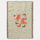 Orange Fox in Weihnachtsmannmütze Niedliche Whimsi Decke (Vorderseite Vertikal)