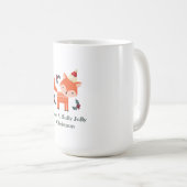 Orange Fox in Weihnachtsmannmütze Niedliche Whimsi Kaffeetasse (VorderseiteRechts)