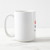Orange Fox in Weihnachtsmannmütze Niedliche Whimsi Kaffeetasse (Links)