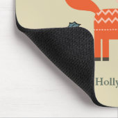 Orange Fox in Weihnachtsmannmütze Niedliche Whimsi Mousepad (Ecke)