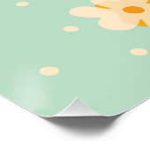 Orange Fox Kawaii Niedlich Kids Poster (Ecke)