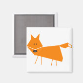 Orange Fox Magnet (Vorderseite/Rückseite)