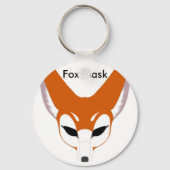 Orange Fox Mask Schlüsselanhänger (Vorderseite)