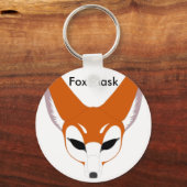 Orange Fox Mask Schlüsselanhänger (Vorderseite)