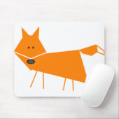 Orange Fox Mousepad (Mit Mouse)