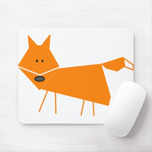 Orange Fox Mousepad (Mit Mouse)