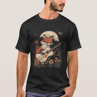 Orange Fox süß Cottagecore Pilz Fairycore Fülle T-Shirt