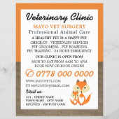 Orange Fox, Tierarzt, Veterinärdienst Flyer (Vorne)