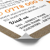 Orange Fox, Tierarzt, Veterinärdienst Poster (Ecke)