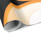 Orange Fragezeichen-Packpapier Geschenkpapier (Rolleneckpunkt)