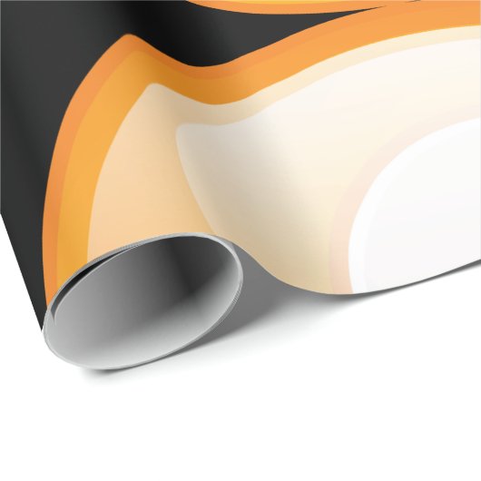 Orange Fragezeichen-Packpapier Geschenkpapier (Rolleneckpunkt)